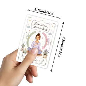 Tarjeta de alivio de ansiedad de atención plena para calma emocional y relajación, bolsillo.