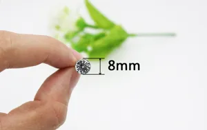 Mini Strass Reversnadel Brosche 8mm Kristall Metall Anzug Kragen Knopf Mode Zubehoer