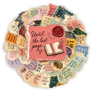 Vintage estetica tema libro PET adesivi trasparenti scrapbooking diario decorazione arte