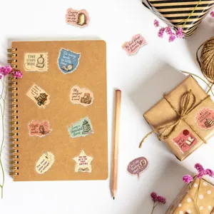 Vintage PET trasparente citazione adesivi libro tema journaling scrapbooking decorativo materiale