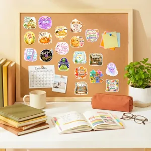 Simpatici adesivi decorativi impermeabili con citazioni motivazionali per diari e quaderni.