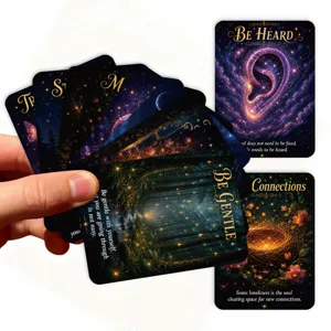 Starry sky healing oracle cards cosmic spiritual guidance tarot card set divine inspiration deck