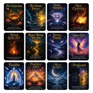 Starry healing oracle cards spiritual guidance cards set for meditation and daily divine insight