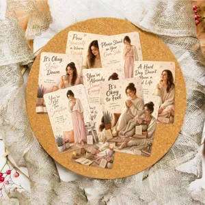 18pcs Self-Care Affirmation Cards Aesthetic Healing Quote Cards for Wall Decor Room Vibe