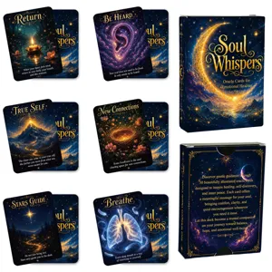 50-Card Soul Whispers Oracle Cards Starry Sky Healing Tarot Deck Spiritual Guidance