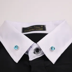 Exquisite Strass Kragenstifte für Damen und Herren, stilvolle Mini Brosche Hemd Zubehör