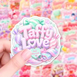 Cute pastel candy waterproof sticker sweet love journal luggage DIY decoration decals set.