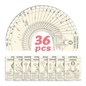 36 Stk retro emotionale Management Bewältigung Fähigkeiten Karten psychologische Beratung