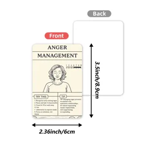Vintage Wutmanagement Skill Karten psychologische Beratung Bewältigung Werkzeuge Heilung