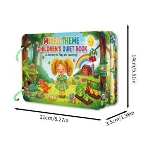 Kids quiet book montessori early learning educational busy book toddler toy 21x14cm