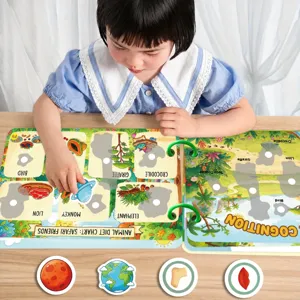 Kids early education cognitive quiet book DIY sticker busy book for toddlers learning