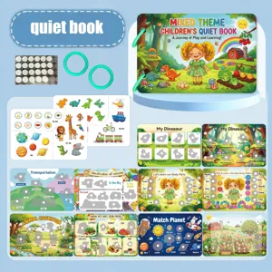 Children quiet book montessori toy DIY busy book early educational cognitive sticker book