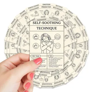 Selbstberuhigung Technik Karten mentale Gesundheit Therapie emotionale Management Set 36 Stk