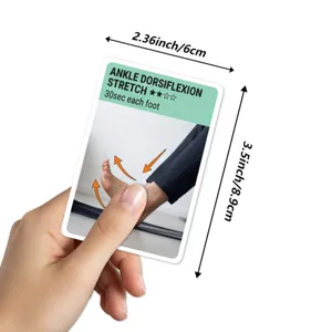 Carte d'exercice d'entraînement d'étirement de cheville et carte de fitness pour pieds