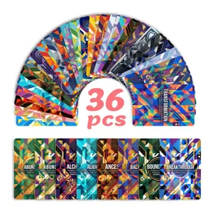 Cartes de Langage d'Art Abstrait pour Voyage Intérieur Relaxation Visuelle Papier Couché Impression en Couleur Motifs Géométriques Cartes de Méditation
