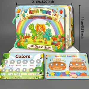 Children quiet book Montessori educational toy early learning busy book interactive learning board