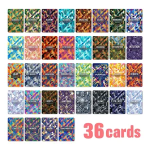 Lot de 36 cartes d'oracle de langage abstrait méditation et relaxation visuelle