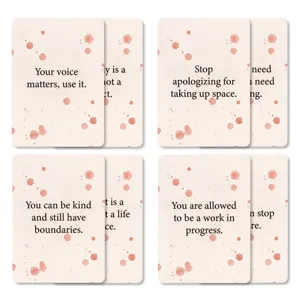 Cartes d'affirmation inspirantes pour femmes, cartes de motivation et bien-être.