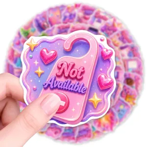 Adesivo citazione motivazionale rosa viola impermeabile estetico vinile carino decorazione