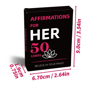 50 Pcs Cartes d'Affirmation pour Femmes Boîte de Motivation Quotidienne Cadeau Inspirant