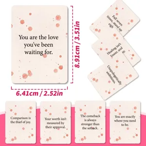 50 pcs cartes de citations inspirantes cartes d'affirmation positive pour femmes cadeau