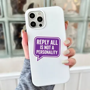 Cover per cellulare bianca con adesivo citazione divertente per uso quotidiano decoro.