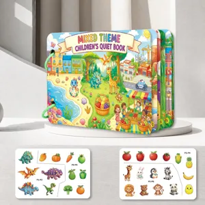 Libro sensorial niños reutilizable juguete educativo Montessori libro de pegatinas