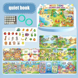 Libro sensorial DIY para niños juguete educativo Montessori libro de pegatinas reutilizable