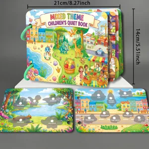 Libro silencioso para niños DIY reutilizable juguete educativo libro de pegatinas