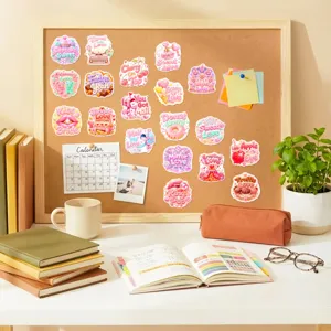 Waterproof cute sweet candy heart theme stickers decorative journaling scrapbooking supplies.