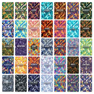 Set de cartes oracle d'art abstrait, 36 pièces de cartes de méditation aux motifs géométriques.