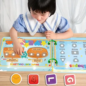 Toddler quiet book montessori busy book shape sorting early educational toy for kids learning