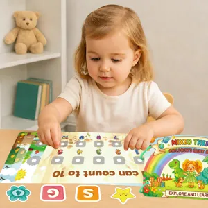 Children early education quiet book dinosaur theme busy book toddler learning toy numbers.
