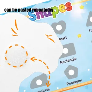 Kids early education quiet book DIY busy book shape cognitive sticker toy detail view