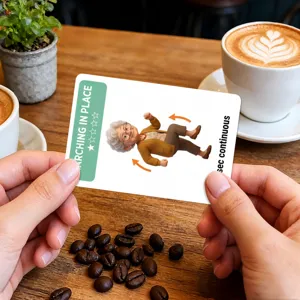 Tarjeta de ejercicio aeróbico para personas mayores, tarjeta de rehabilitación fitness de baja intensidad.