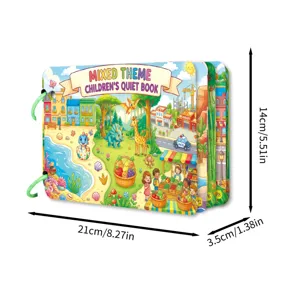Libro sensorial para niños libro tranquilo Montessori juguete educativo de aprendizaje temprano