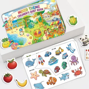 Libro tranquilo para ninos juguete educativo Montessori libro de pegatinas DIY