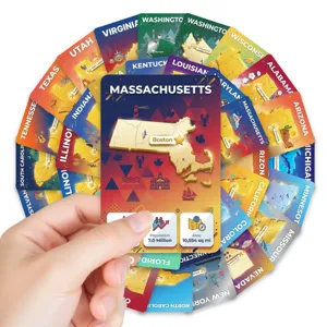 Tarjetas de aprendizaje de geografía de estados de EE. UU., juguetes educativos interactivos.