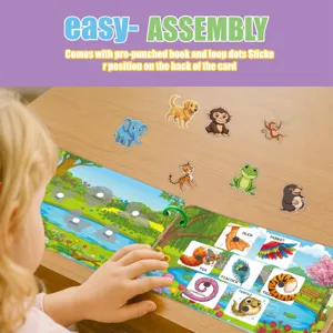 Kids early educational quiet book animal cognitive velcro sticker busy book toddlers