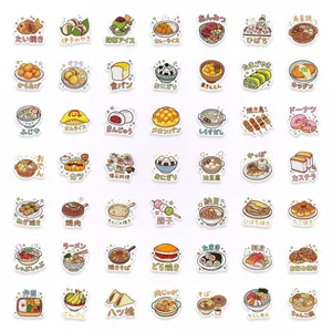 Niedliche japanische Lebensmittel Aufkleber Set, wasserdichte Vinyl Sticker für Handy Koffer.