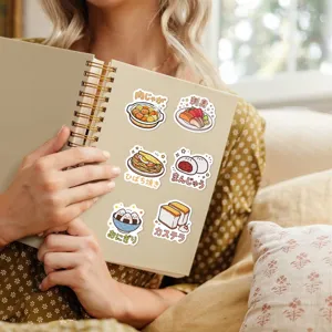Niedliche japanische Lebensmittel Aufkleber für Tagebuch, wasserdichte Sticker für Handy Tasse.