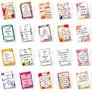 Inspirational affirmation cards set, 50pcs motivational daily quotes positive cards for work office.