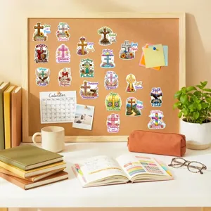 50 pz Stile europeo americano cartone animato croce slogan inglese adesivi decorativi impermeabili