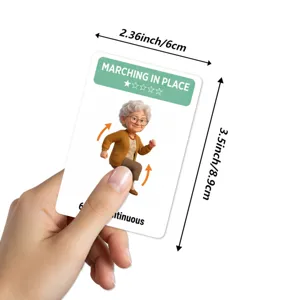 Tarjetas de ejercicio para adultos mayores entrenamiento baja intensidad fitness 18 pzs