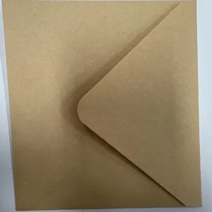 Brown kraft paper envelope detail close up view for greeting cards and letters design