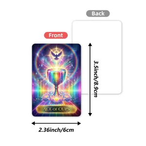 Holographic Neon Tarot Cards Deck Spiritual Divination Board Game Cards with Box