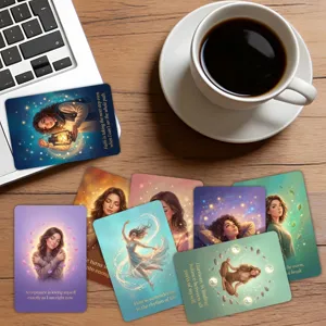 Inspirierende emotionale Affirmationskarten Set für tägliche Selbstfürsorge und Deko.