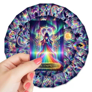 Holographic neon tarot cards set tarot deck magical mystical oracle cards spiritual game