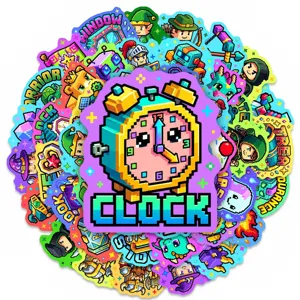 50 stuks pixel stijl cartoon spel waterdichte stickers voor laptop en koffer decor