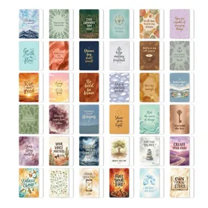 36 Stücke Aquarell Tägliche Affirmation Karten Set Inspirierende Positive Zitate für Männer